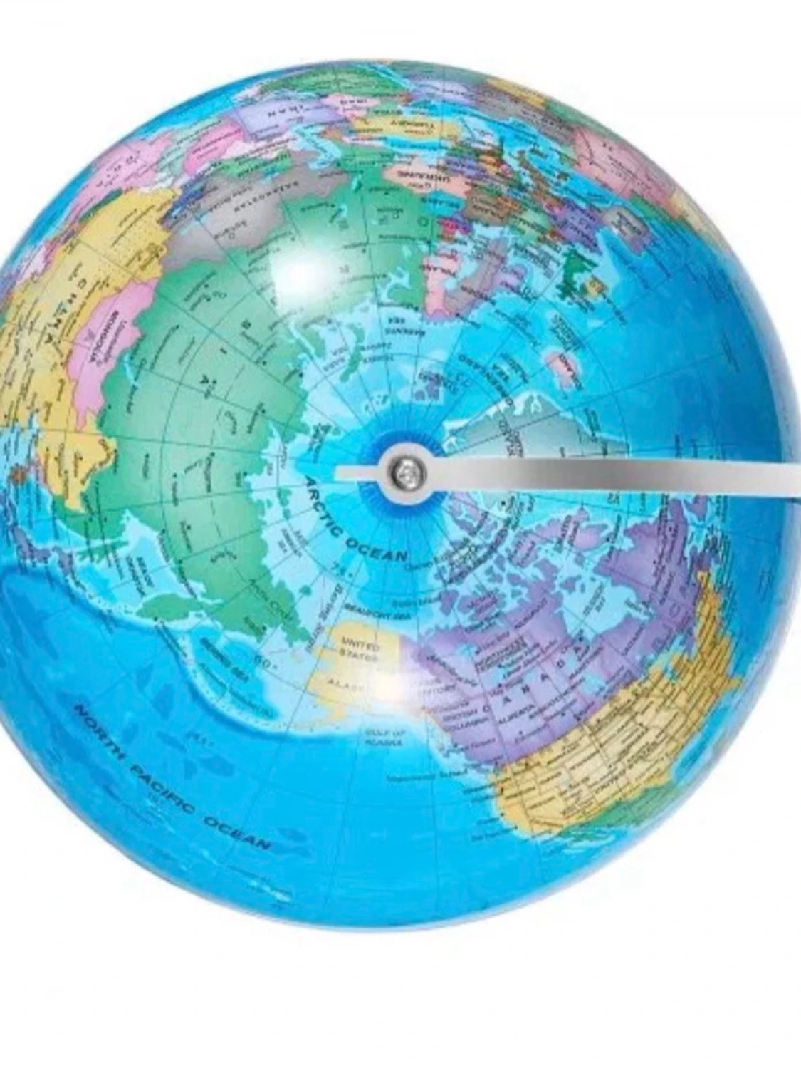 Färgglad jordglob med metallfot - 3