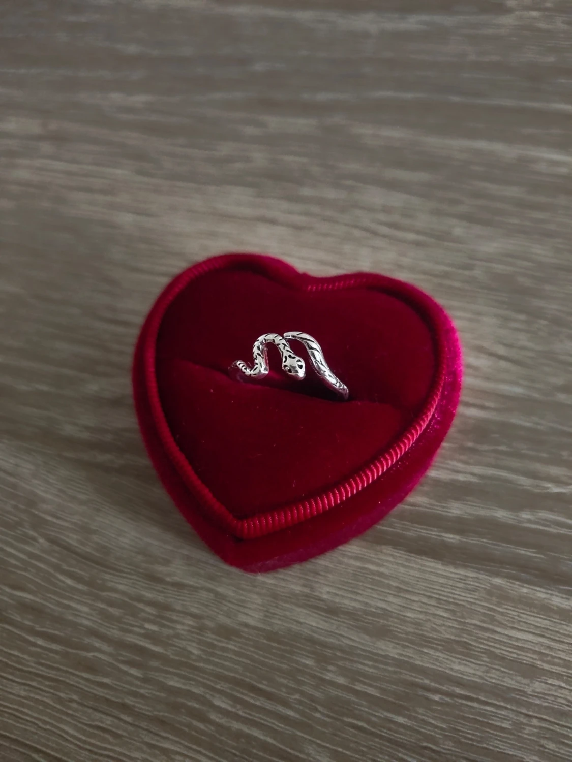 Silverfärgad orm ring - 1
