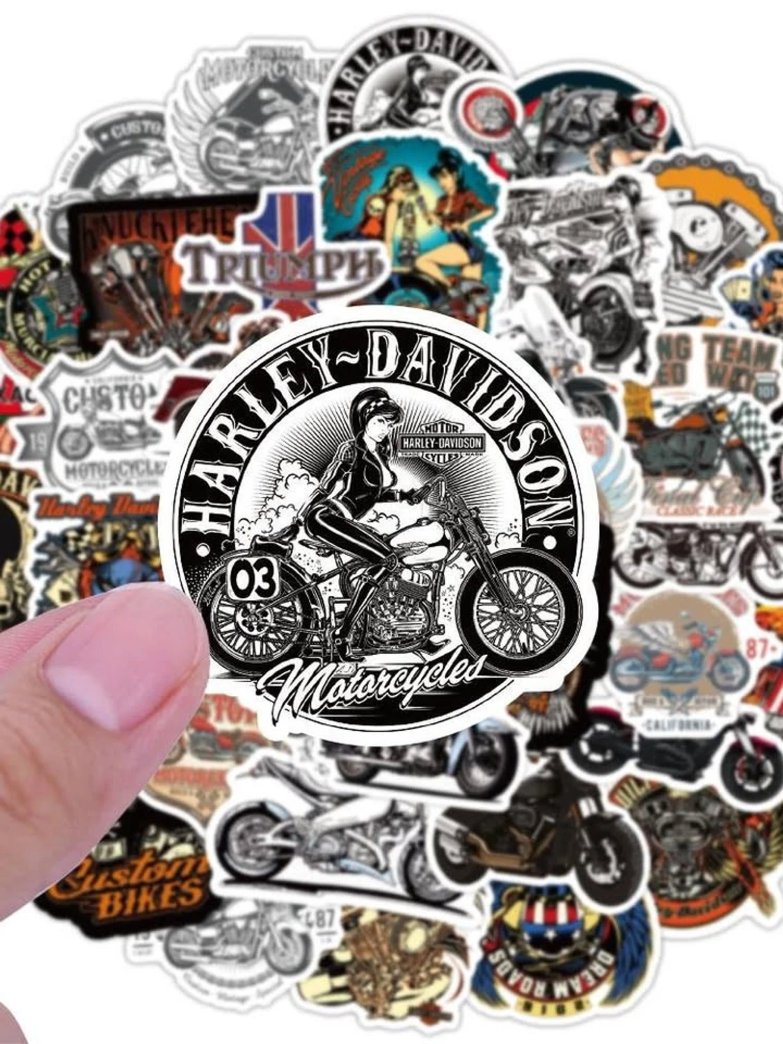 50st Harley motorcyklar klistermärken  - 3