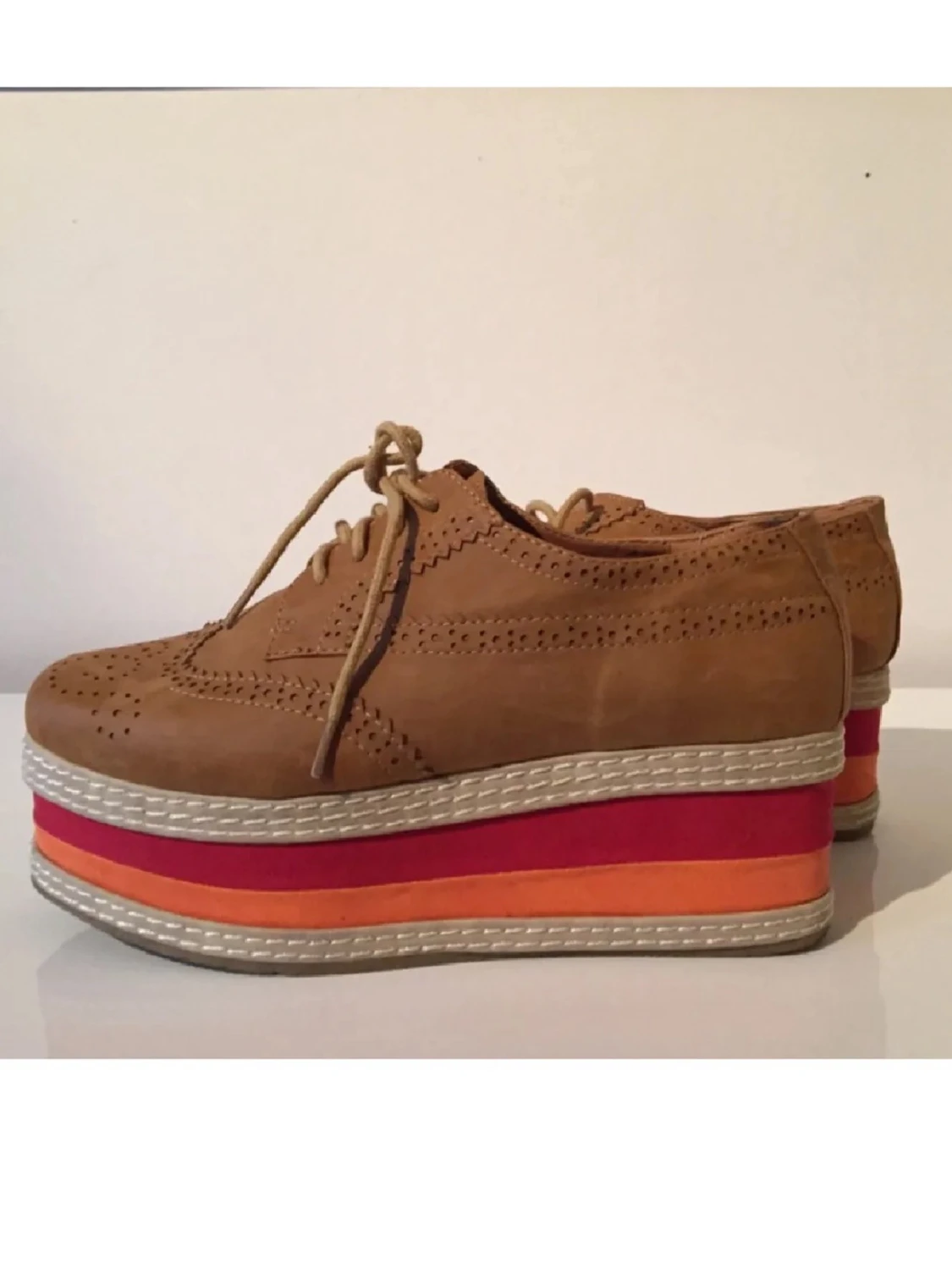 Nature Breeze Platåskor i brunt, storlek 37 - 1466962423