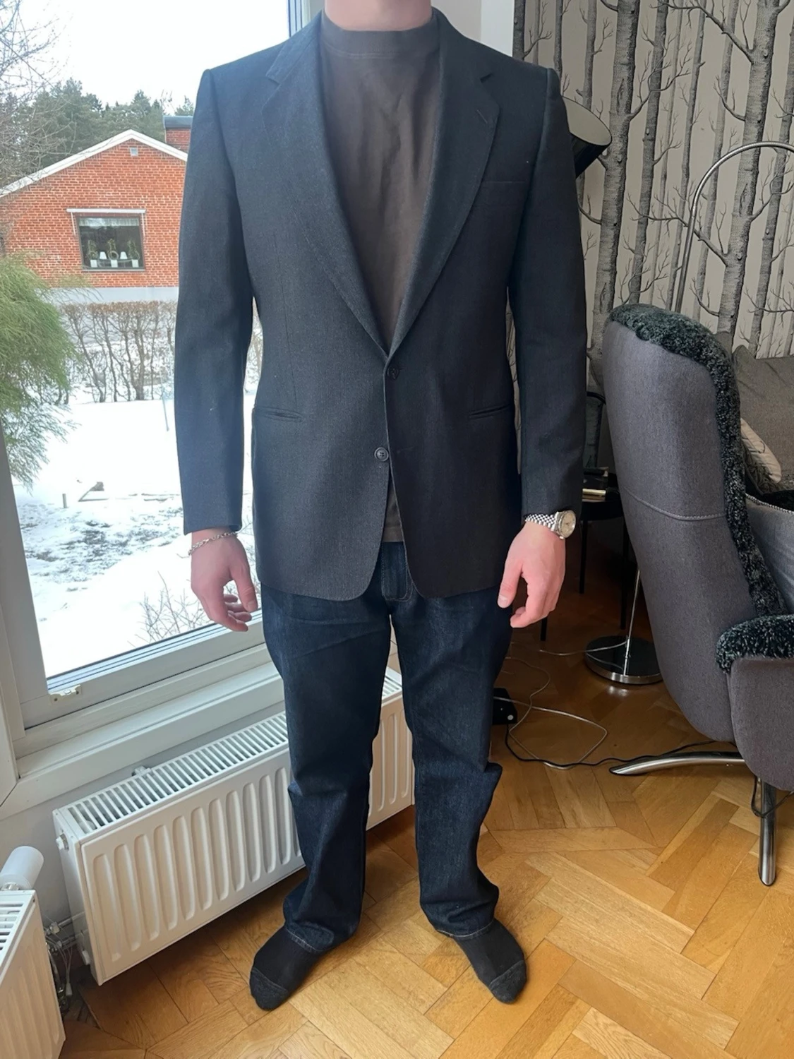 Mörkgrå kavaj från Theowormland - 3