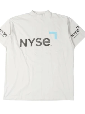 Balenciaga  - Balenciaga resort/ spring 2023 New York stock exchange nyse/ show details printed T-shirt  Sz 3 Off white 
