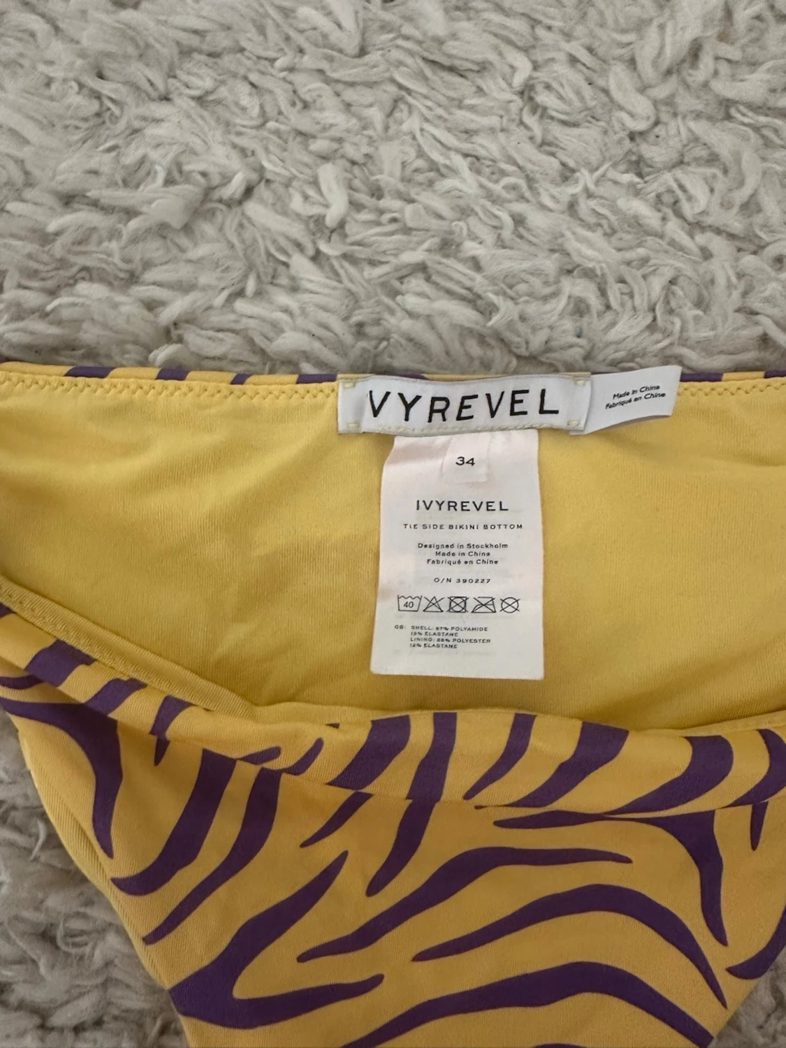 Gul-lila zebramönstrad bikini från Ivyrevel - 1