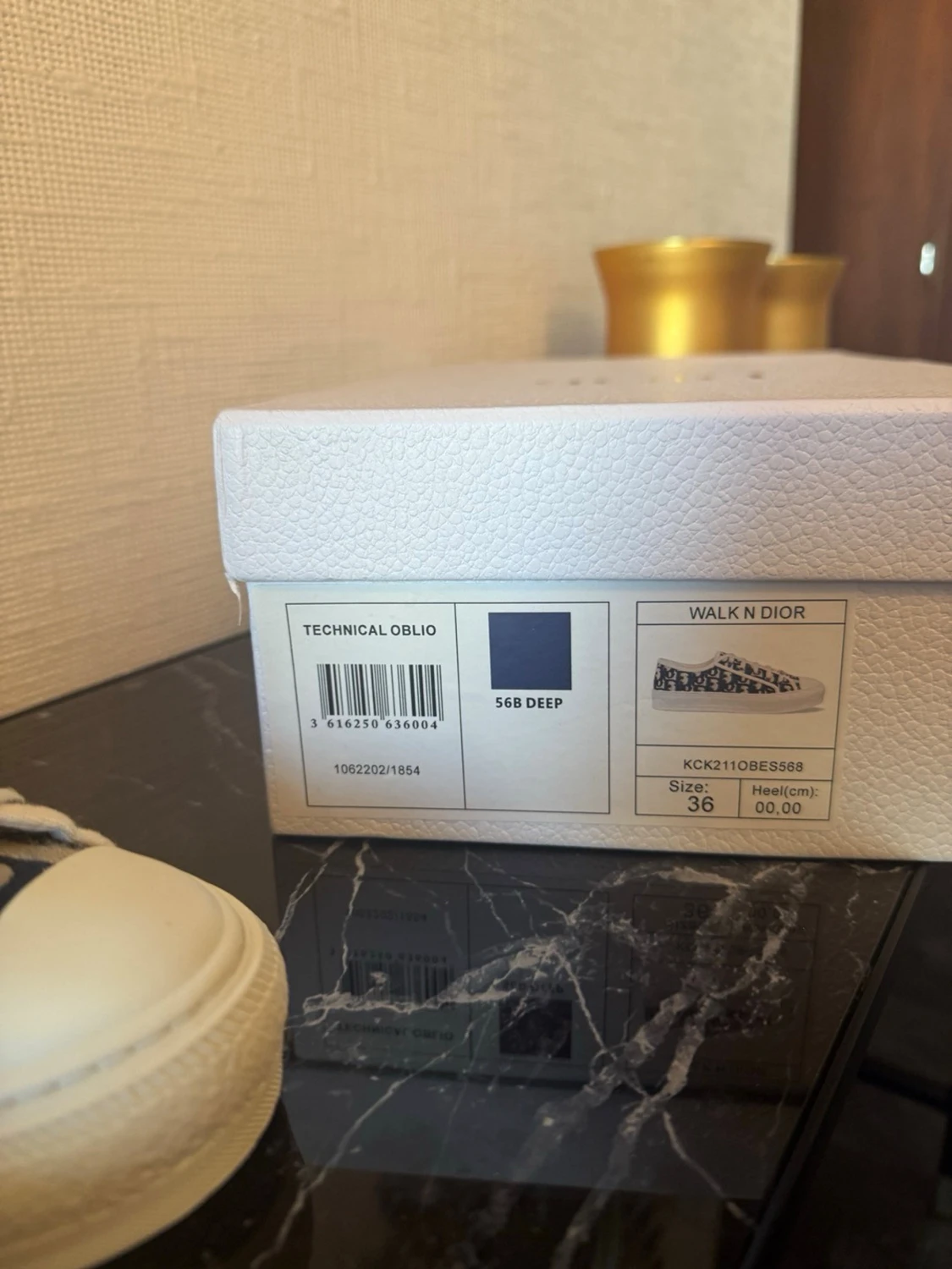 Dior Oblique sneakers i blått och vitt - 4