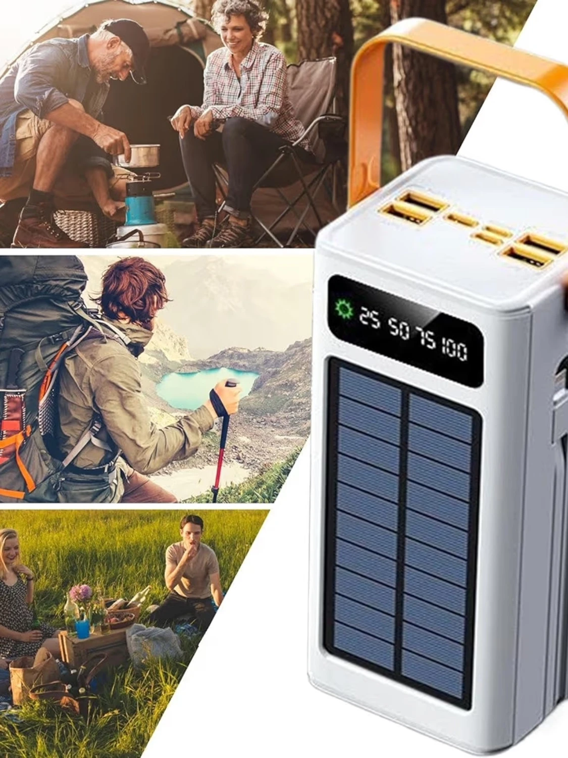 Vit powerbank med solpanel 120W - 4
