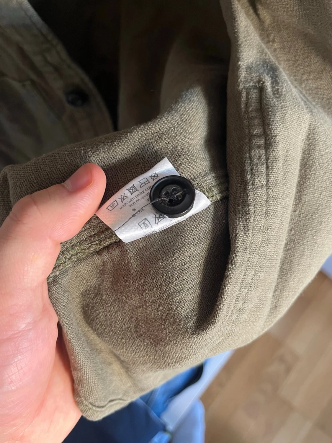 Olivgrön overshirt med fickor - 3