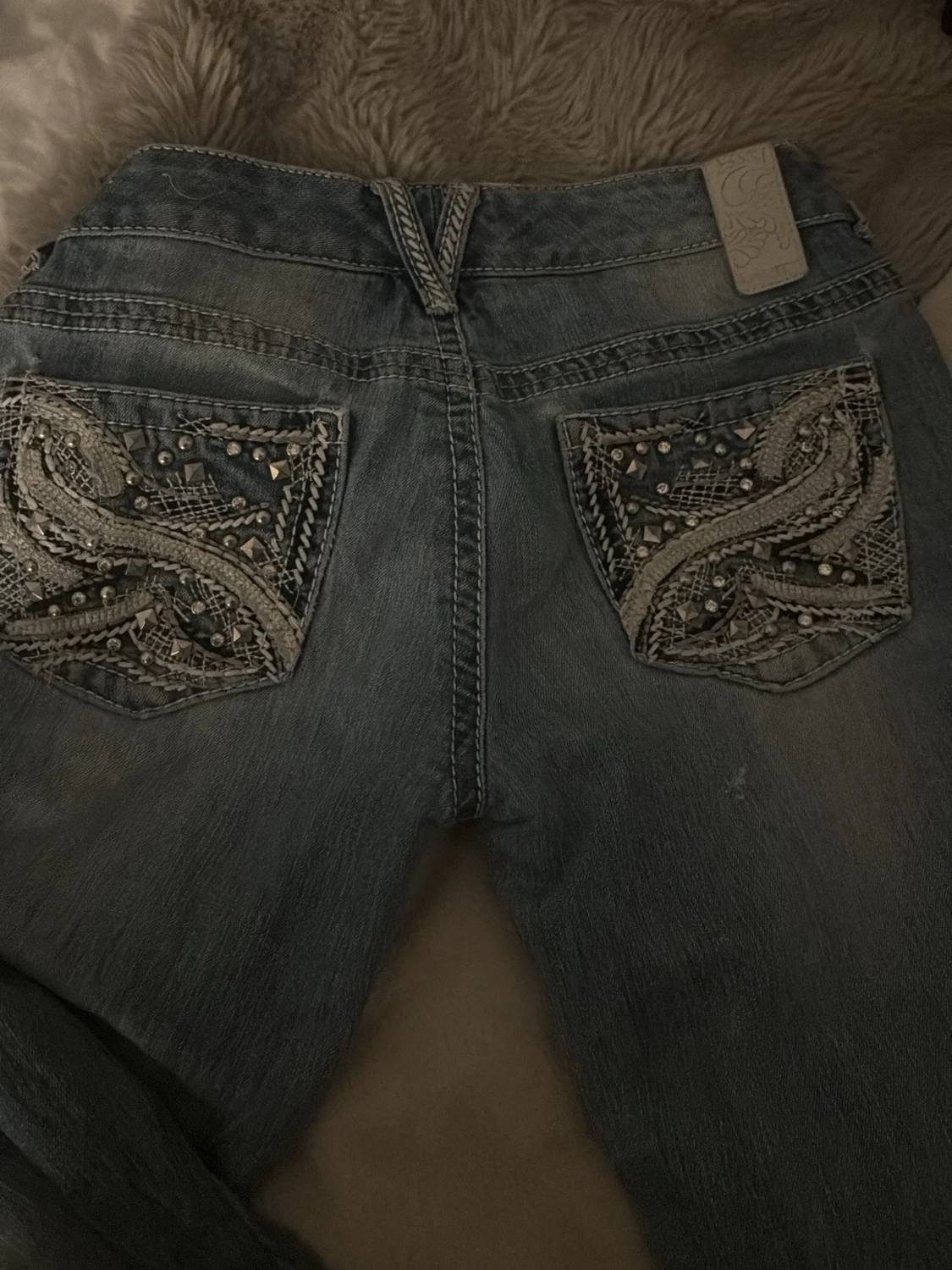 Blå bootcut jeans från Vanity - 2