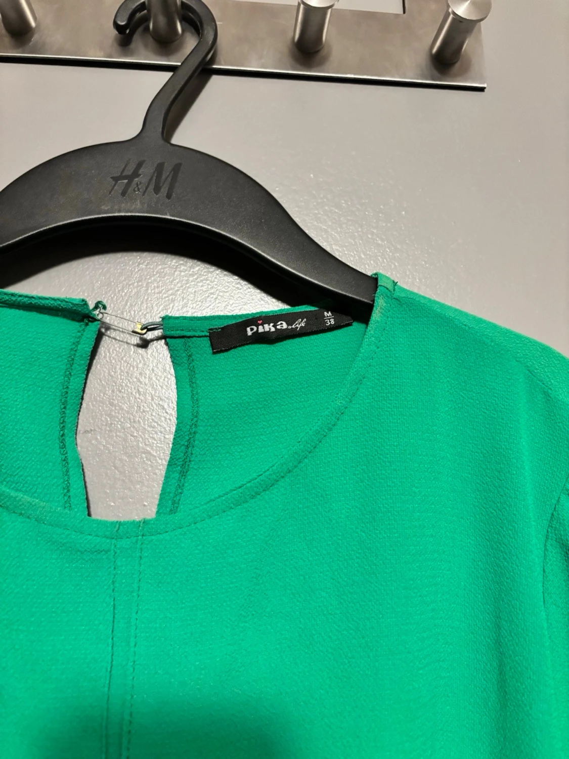 Grön blus med vida ärmar från H&M - 2