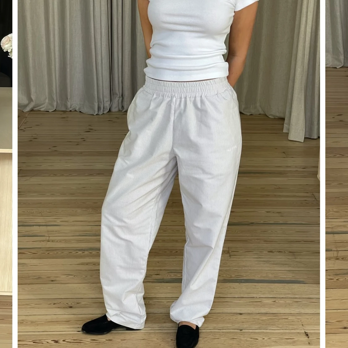 Breezy pants beige stripe  - 90