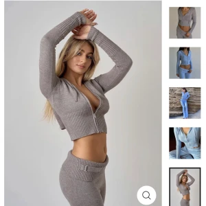 Grått set från branoni - Säljer mitt jättefina gråa det ifrån branoni, väldigt populärt just nu! Köpt för 659 kr och använt 1 gång storlek XS men väldigt stretchiga så passar även S 