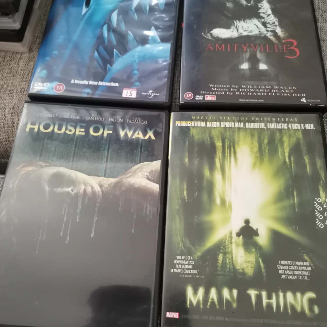 4 st dvd filmer skräck 20 kr st