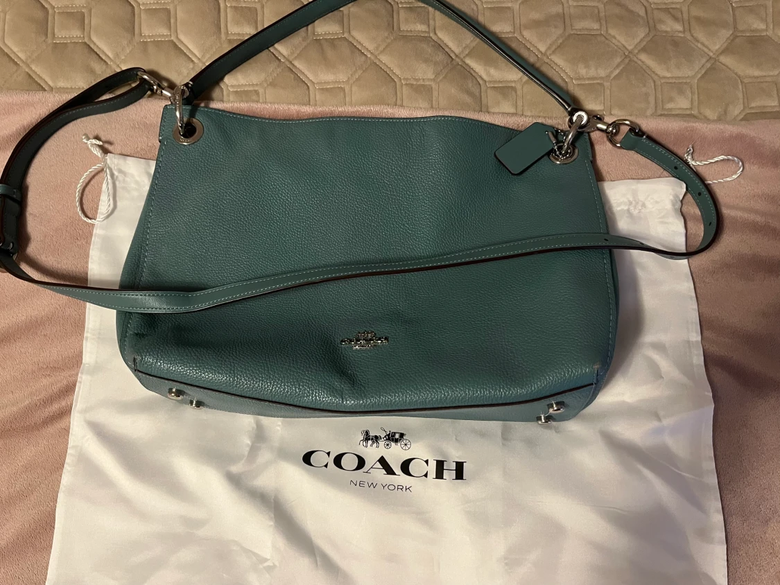 Coach väska petroliumblå