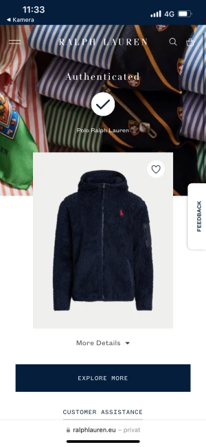 Ralph lauren fleece  - Skön som fan o ha på kvällarna eller efter man badar kanske på vintern runt grillningen🤷🏽‍♂️ ny pris idag 1700 när jag köpte va de nog över 2000 vill jag minnas. Första bilden är när man skannar QR så står det den är äkta osv. Storlek L