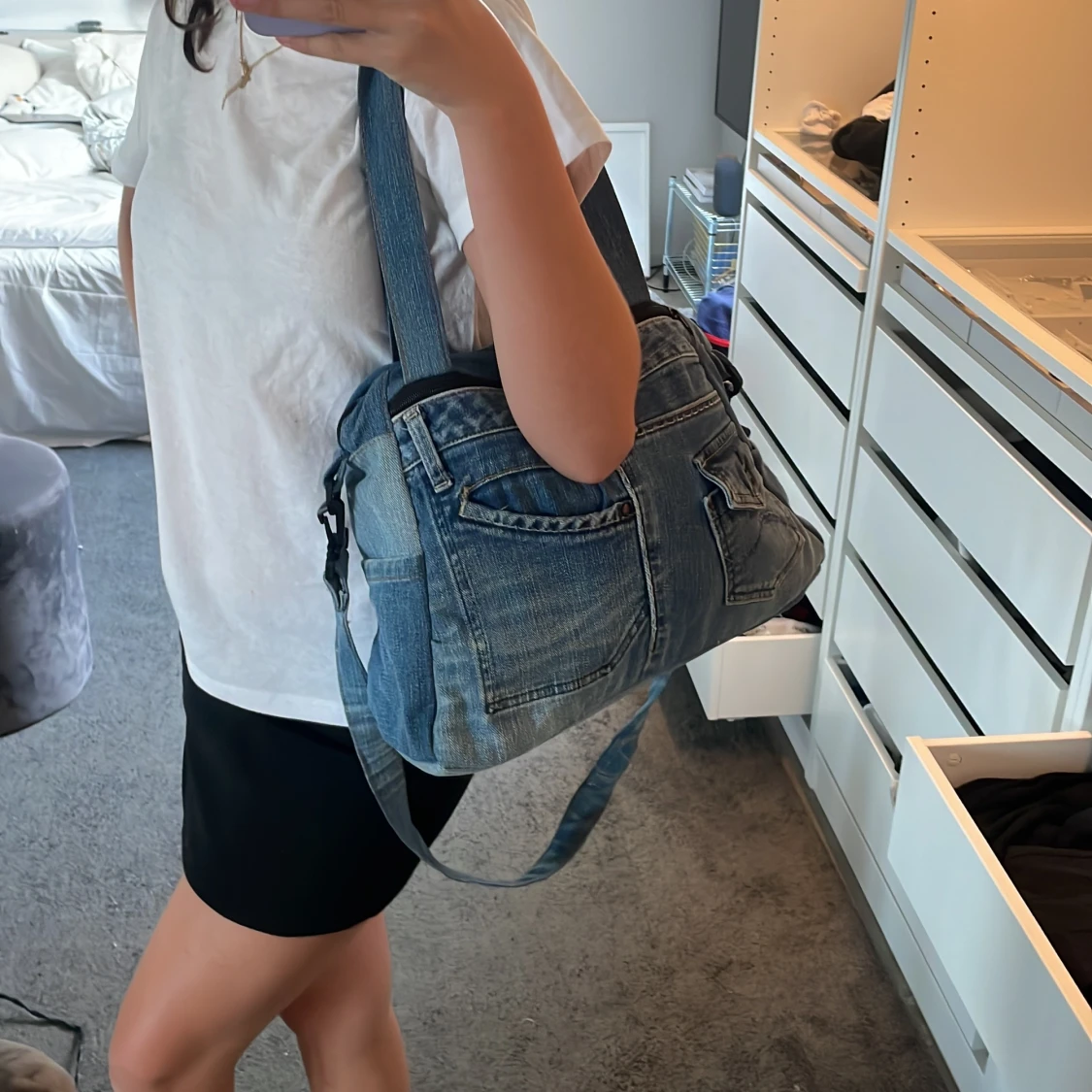 Jättesnygg jeans väska!