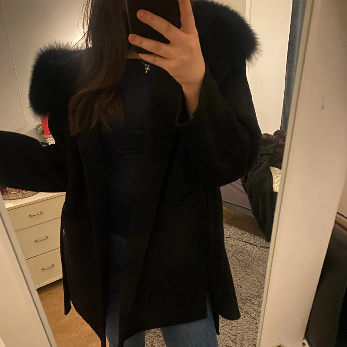 Kappa med päls - 90