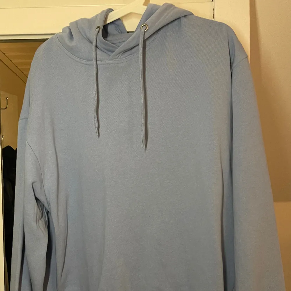 Ljusblå hoodie. Aldrig använd, nyskick. Säljer pga har för mycket kläder🩵. Hoodies.
