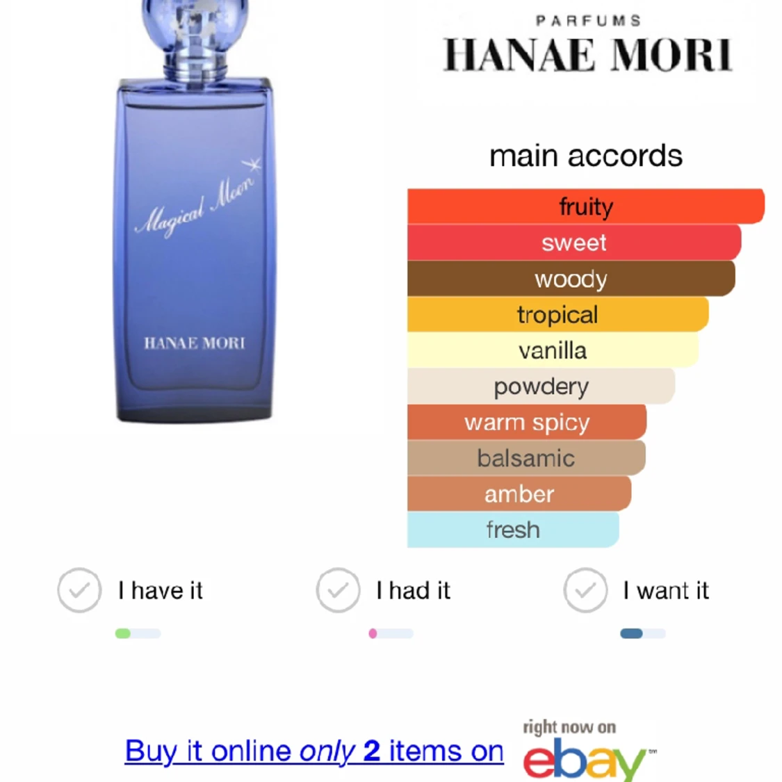 Parfym -Magicial Moon -Hanae Mori - 90