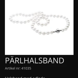 Pärlsmycken (oanvända) - Halsbandet är från saltvattenpärlor med silverlås. Pris endast 499 Örhängena 18k rött guld med odlade sötvattenspärlor 5,5-6mm stora. Samtliga glänser vackert som bara riktiga pärlor kan 199:- frakt tillkommer