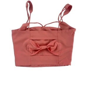 Coral top - Koralrosa topp med gullig rosett på ryggen<3