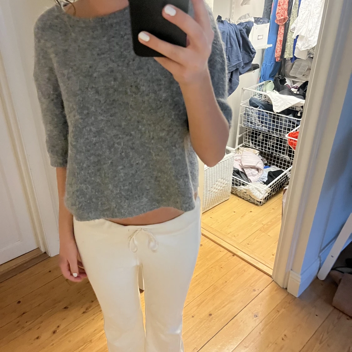 Stickad t shirt lindex - 90