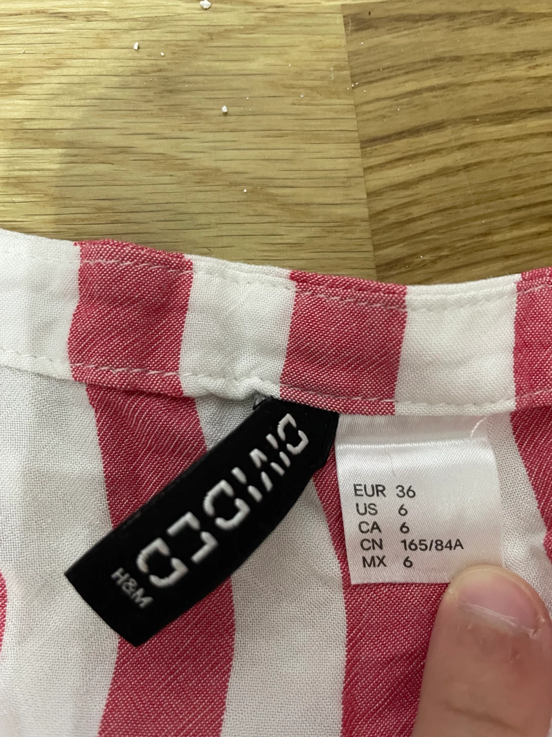 Rosa randigt linne  - 90