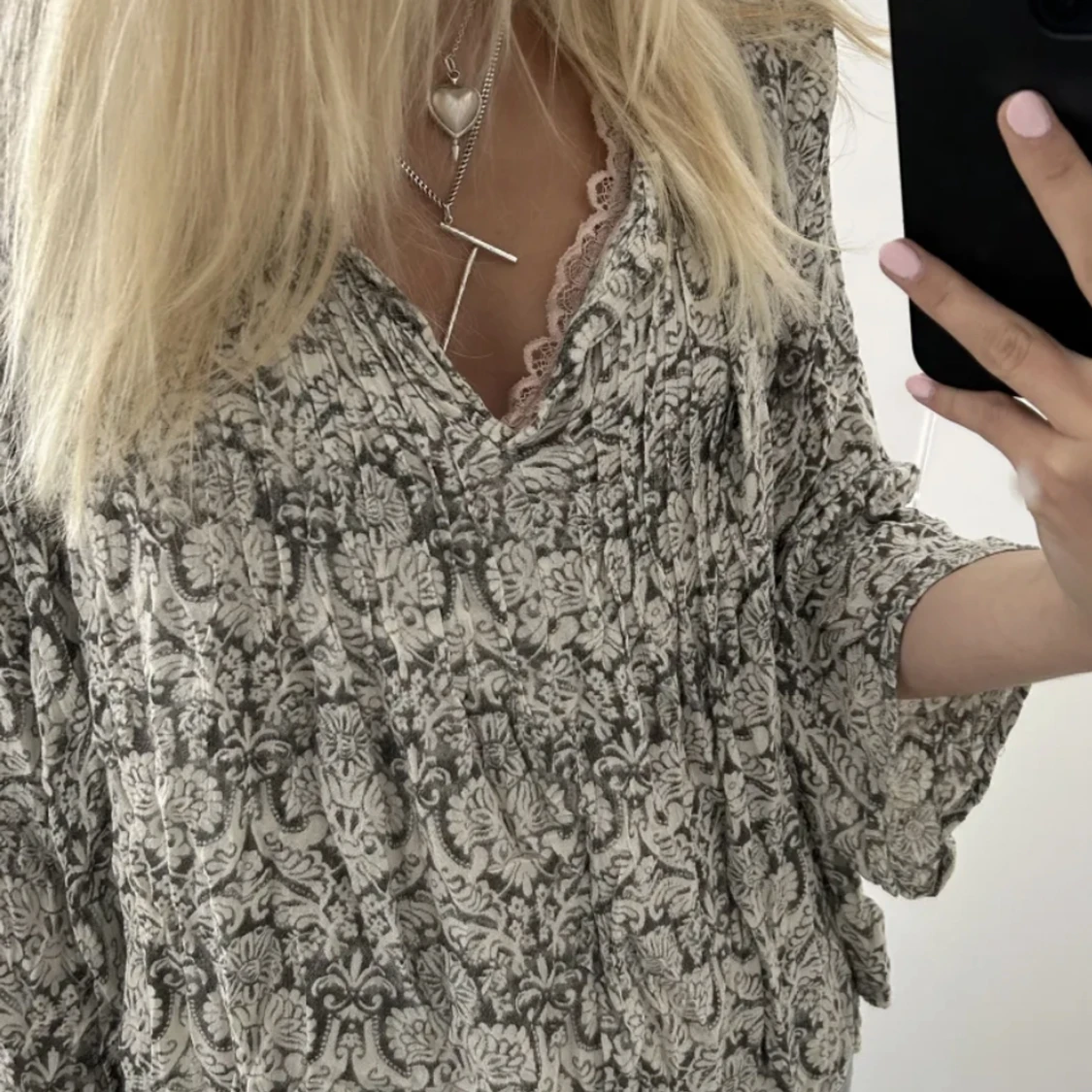 Trekvartsärmad blus - 91