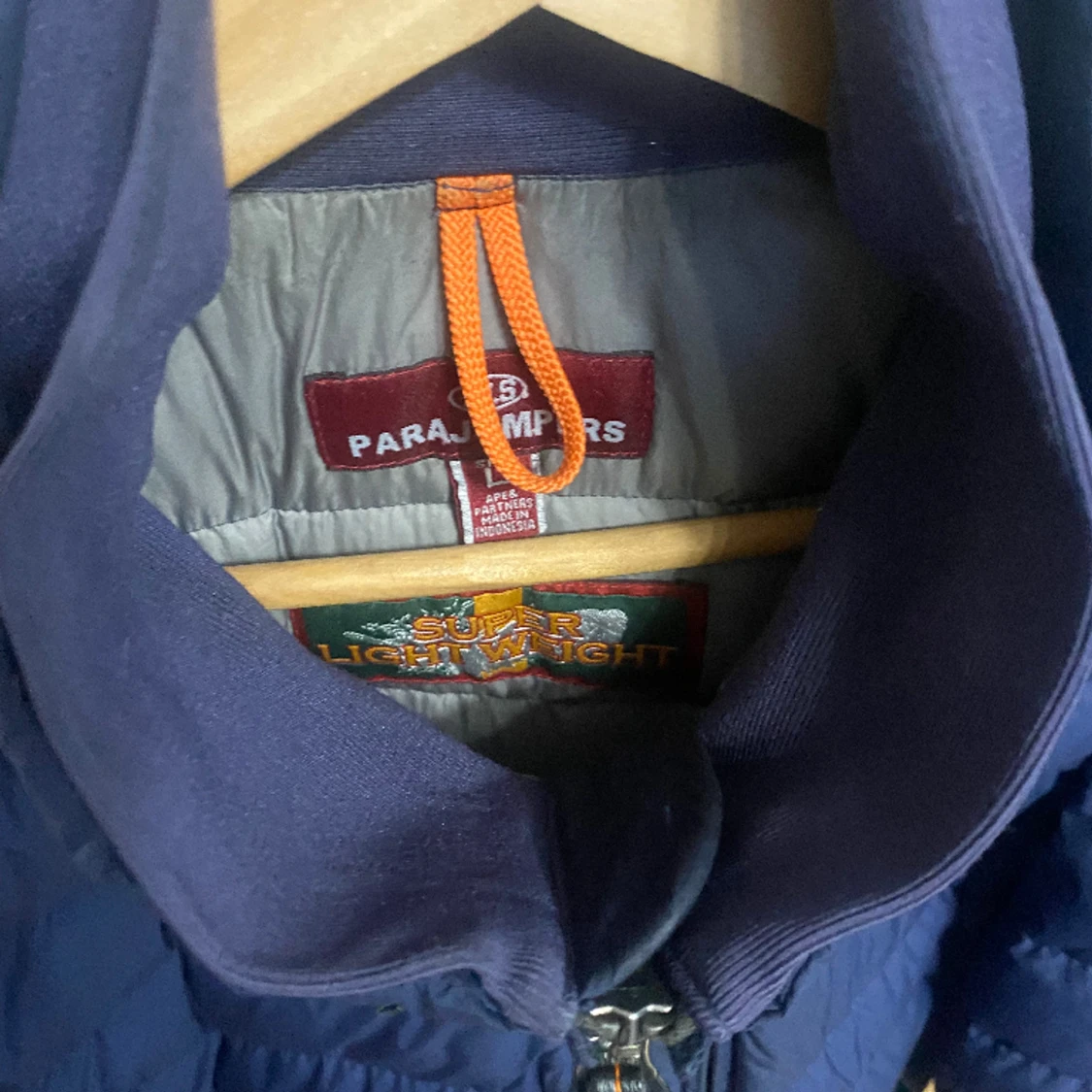 Parajumpers quiltad blå jacka strl l - 90