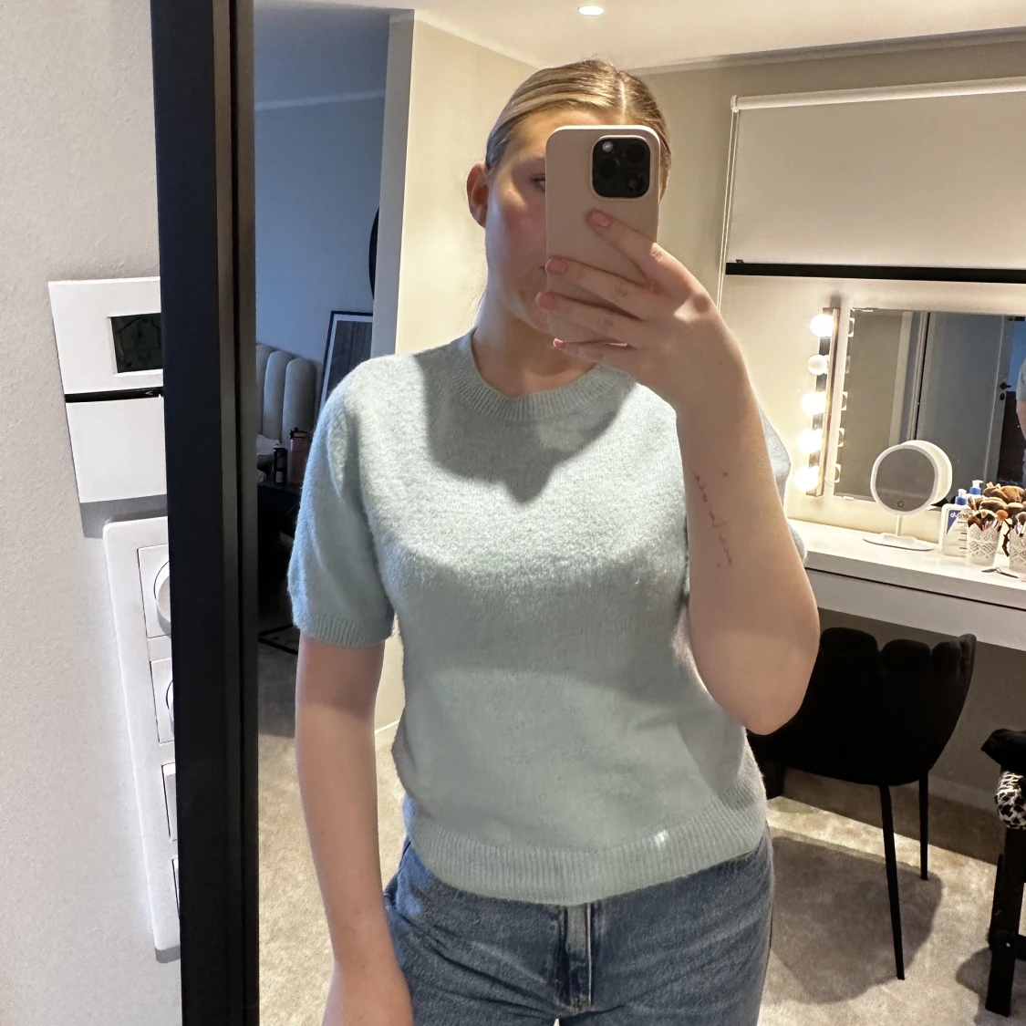 kortärmad stickad - 90