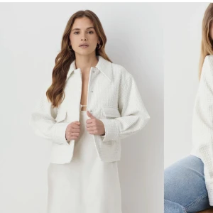Gina tricot jacka - Säljer nu denna vita jacka från Gina tricot, såå fin💞knappt använd, köptes för ett par månader sedan. Köpt för 699kr säljer för 450kr