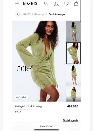 Klänning från NAKD - Storlek XS, köpt för 499kr säljer för 50kr. Enbart testad, aldrig använd