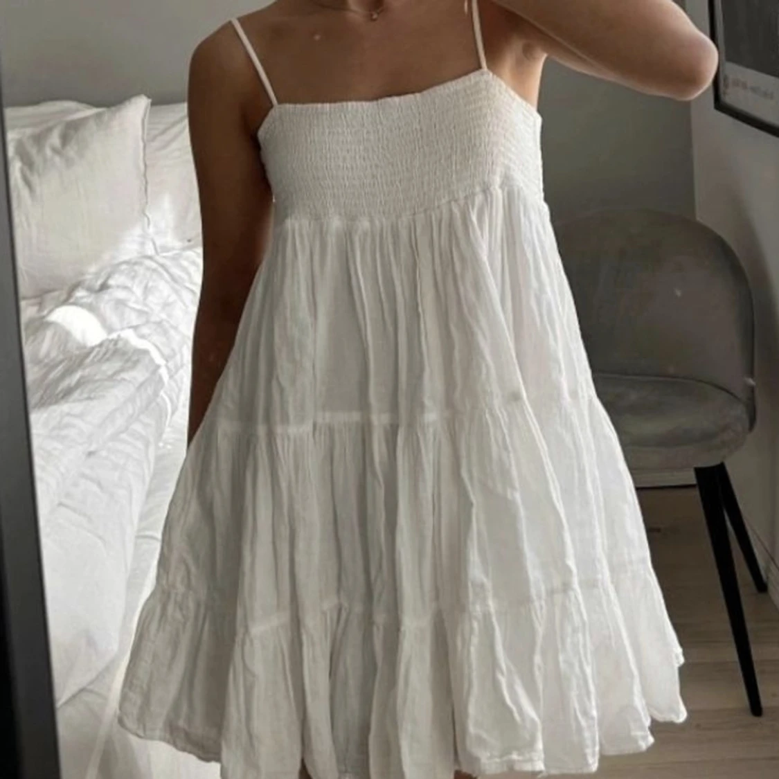 Vit zara klänning 