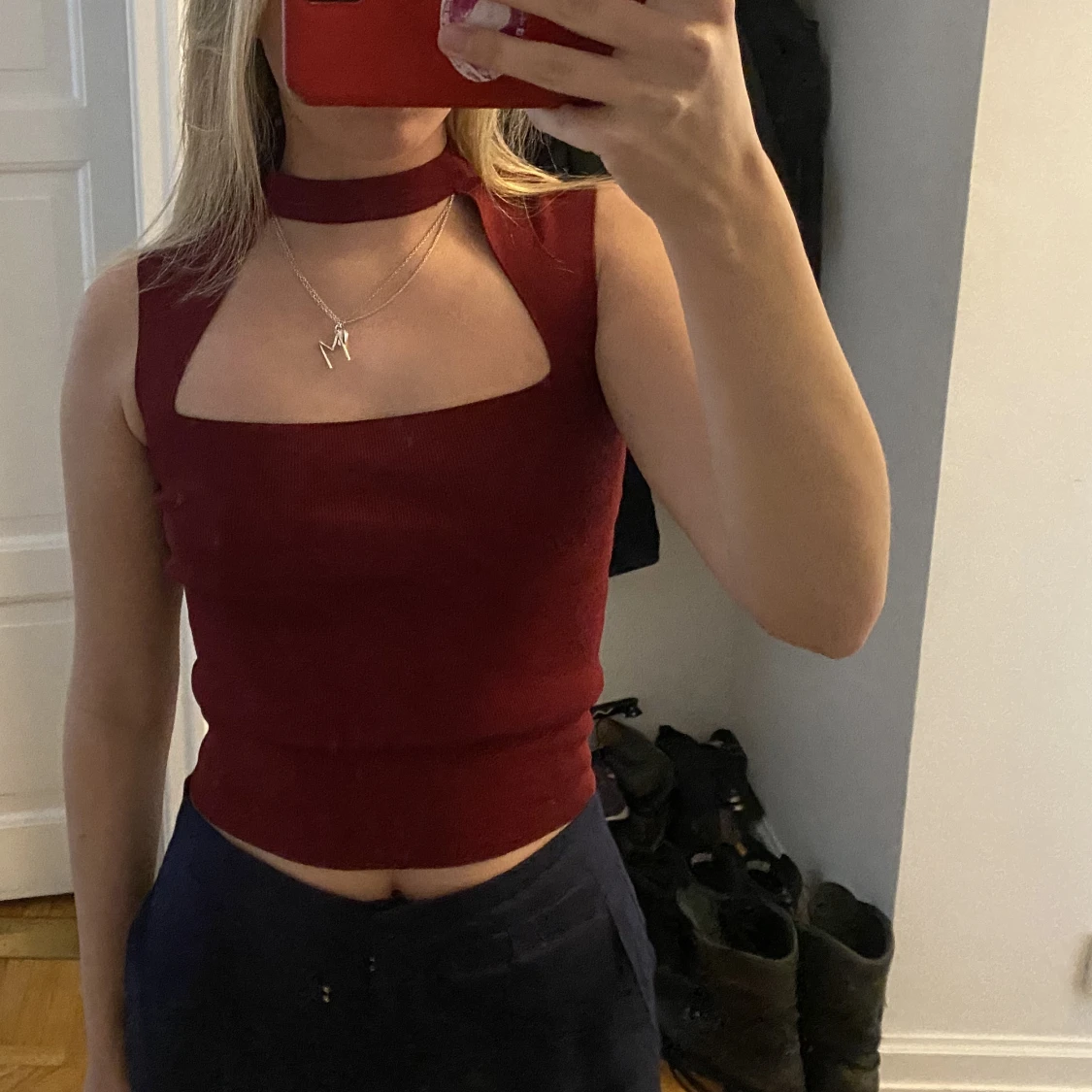 Vinröd topp Zara - 90