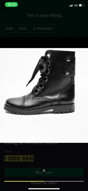 Zadig Boots - Snygga lace up boots från Zadig & Voltaire i väldigt bra skick. Nypris ca.4000kr