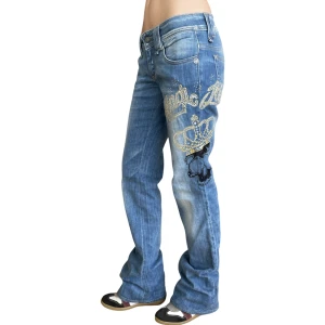 Galliano Bootcut Jeans med Rhinestones - .