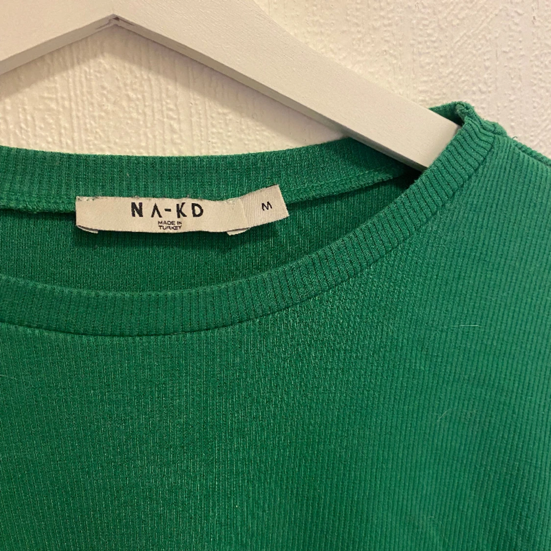 Långärmad grön croptop - 90