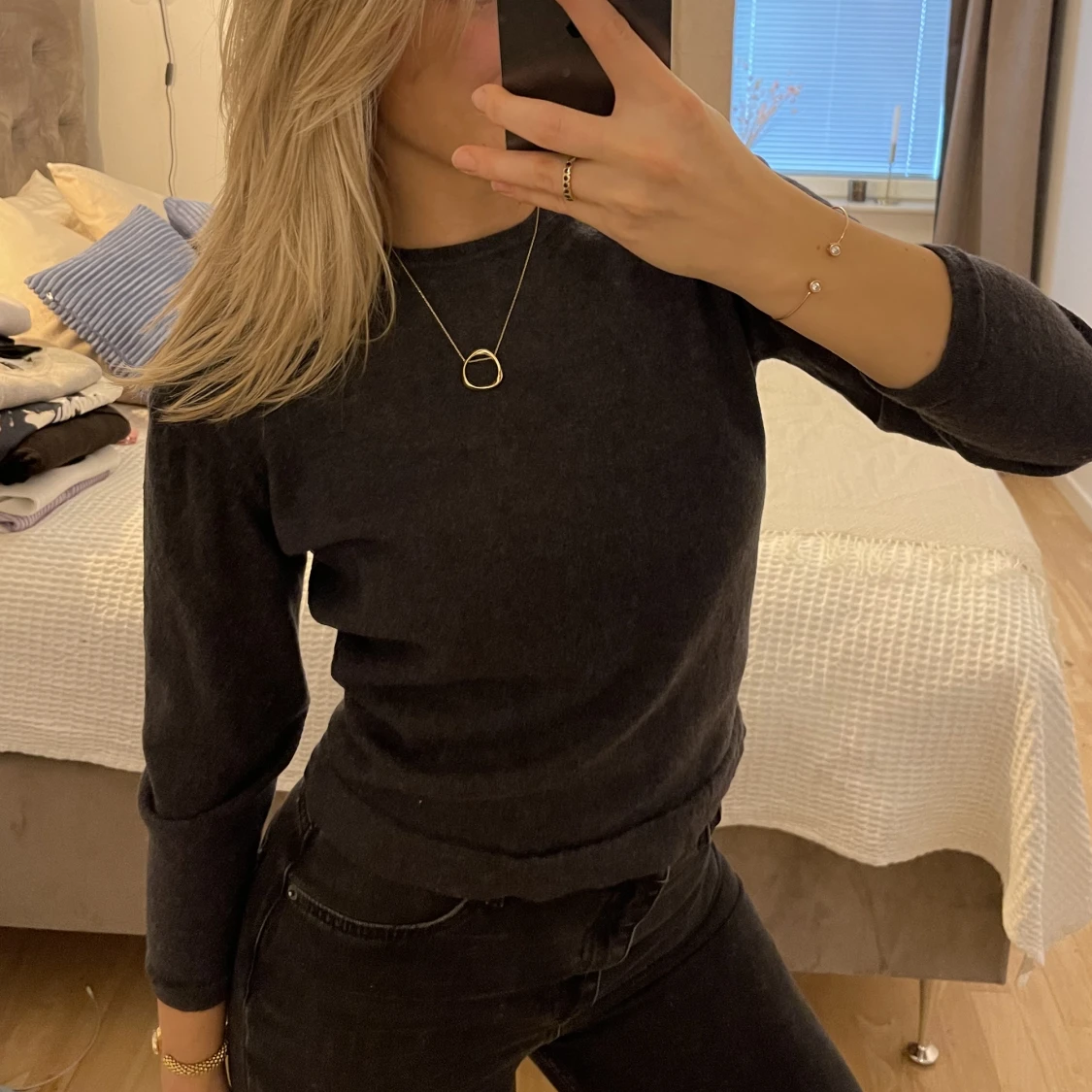 Stickad cashmere tröja Massimo Dutti