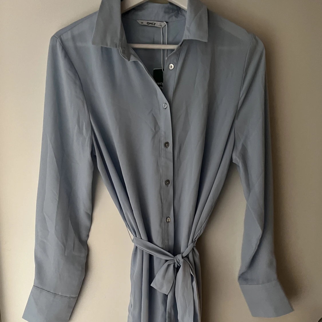 Ljusblå skjortklänning - 91