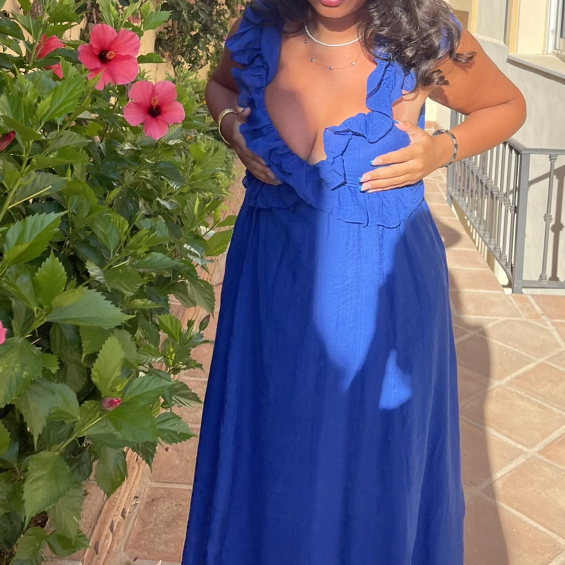 Blå klänning  - 90