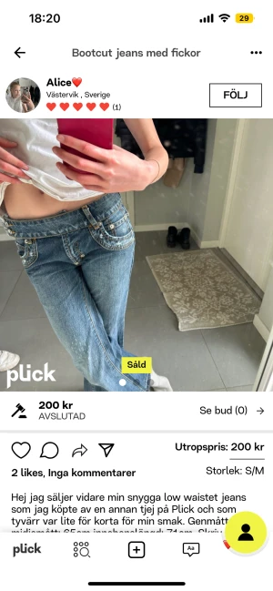 Lowwaistedjeans - Sååå snygga bootcut jeans!! Köpta ganska nyligen hör på plick men satt inte så bra på mig❤️