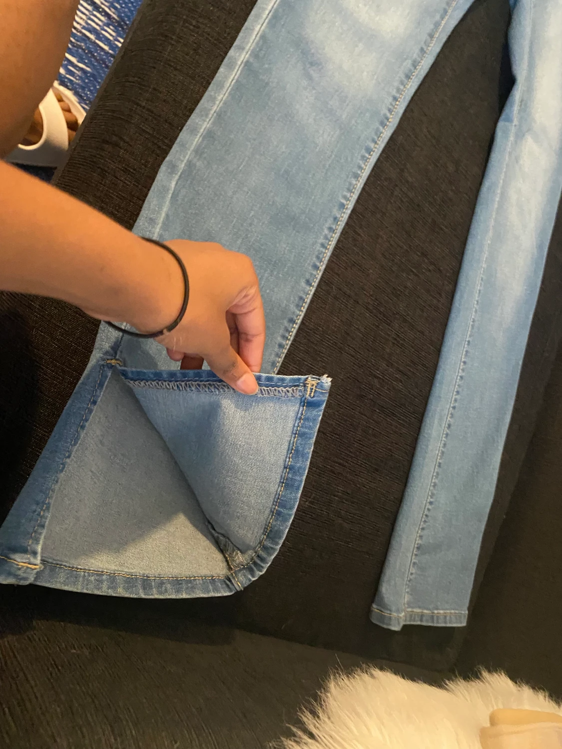 Jeans med slits  - 90