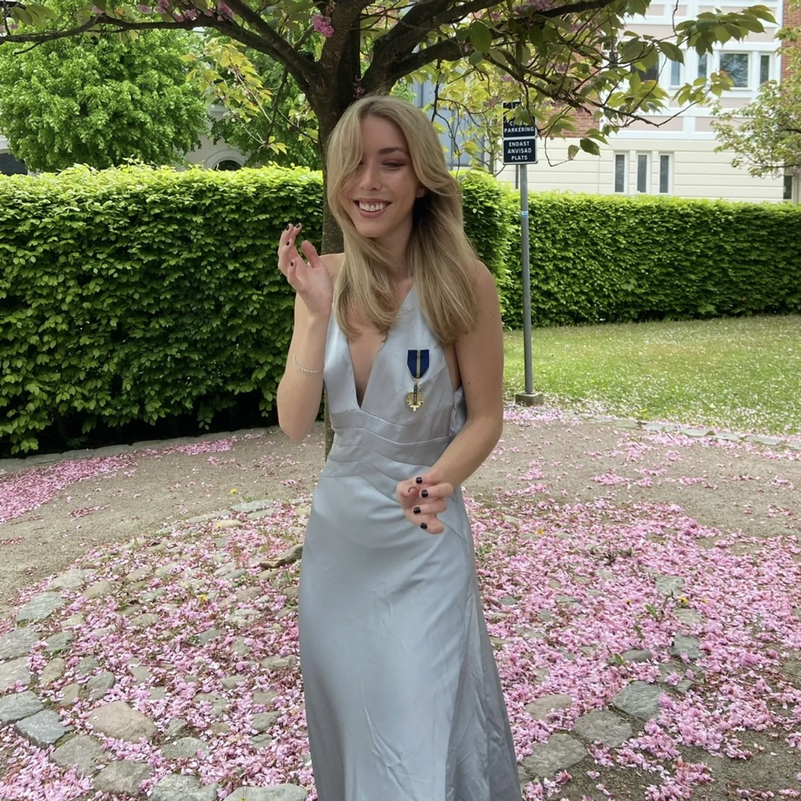 Balklänning ljusblå - 90