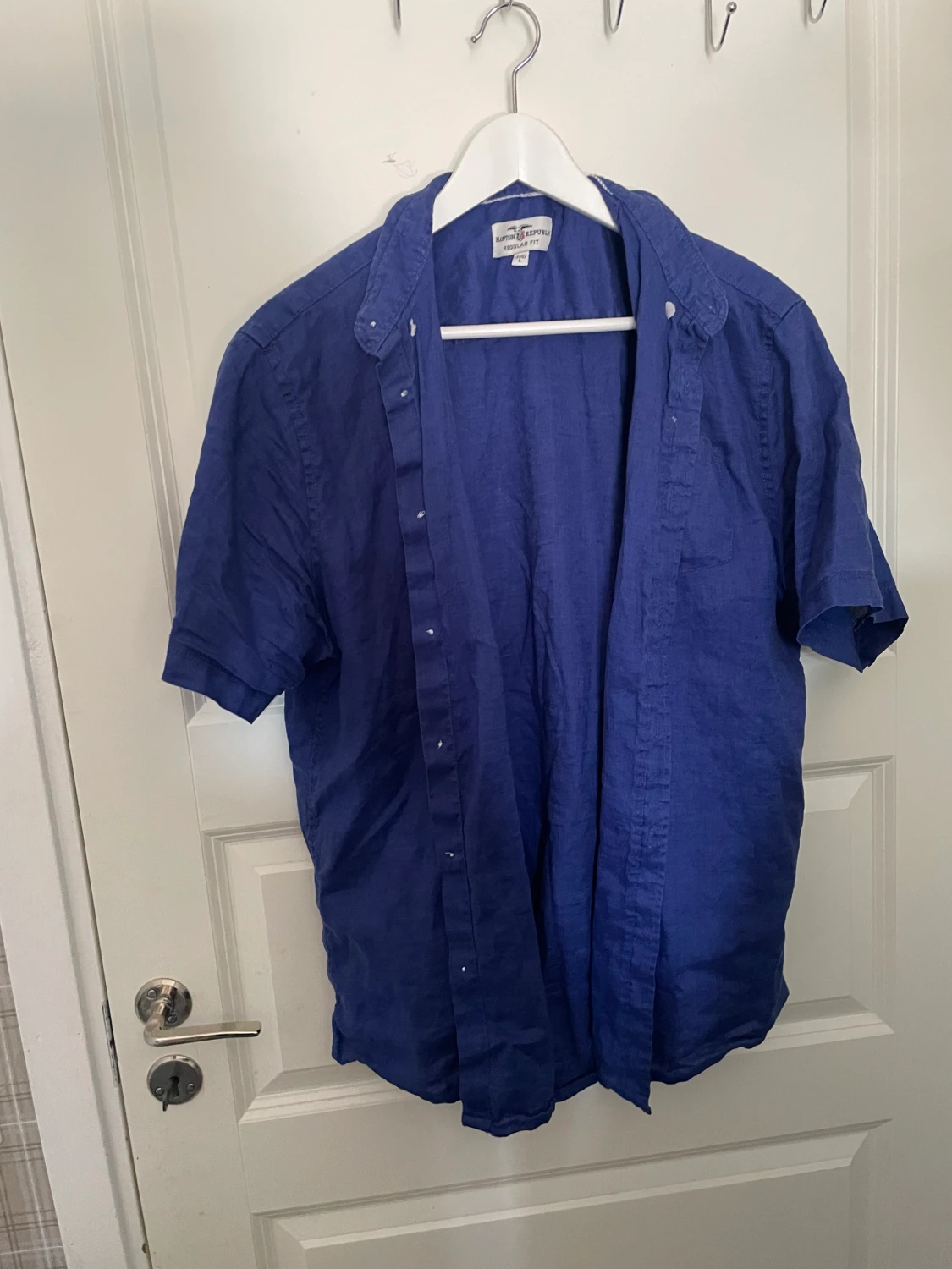 Kortärmad Mörkblå Skjorta