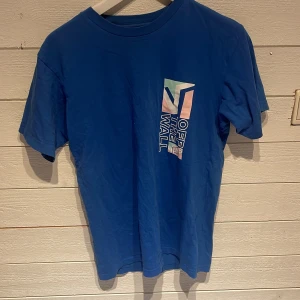 Vans T-shirt - Blå vans tröja med tryck fram och bak men den kommer tyvärr inte till användning