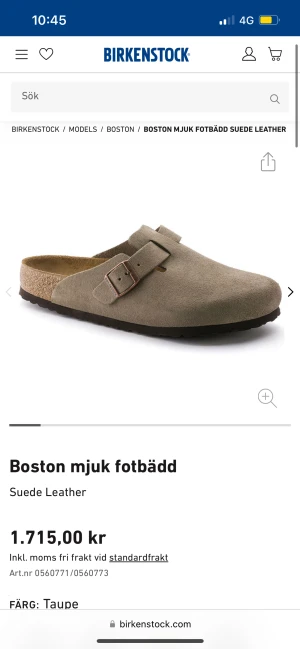 BIRKENSTOCK  - Säljer mina helt oanvända birken Boston i färgen Taupe då de är förstora. I storlek 39 