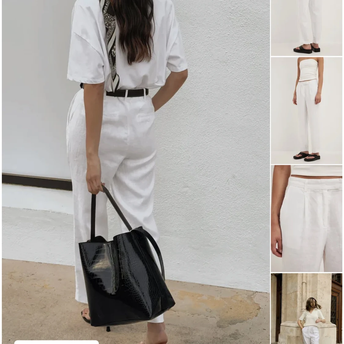 Linnebyxor vita - 91