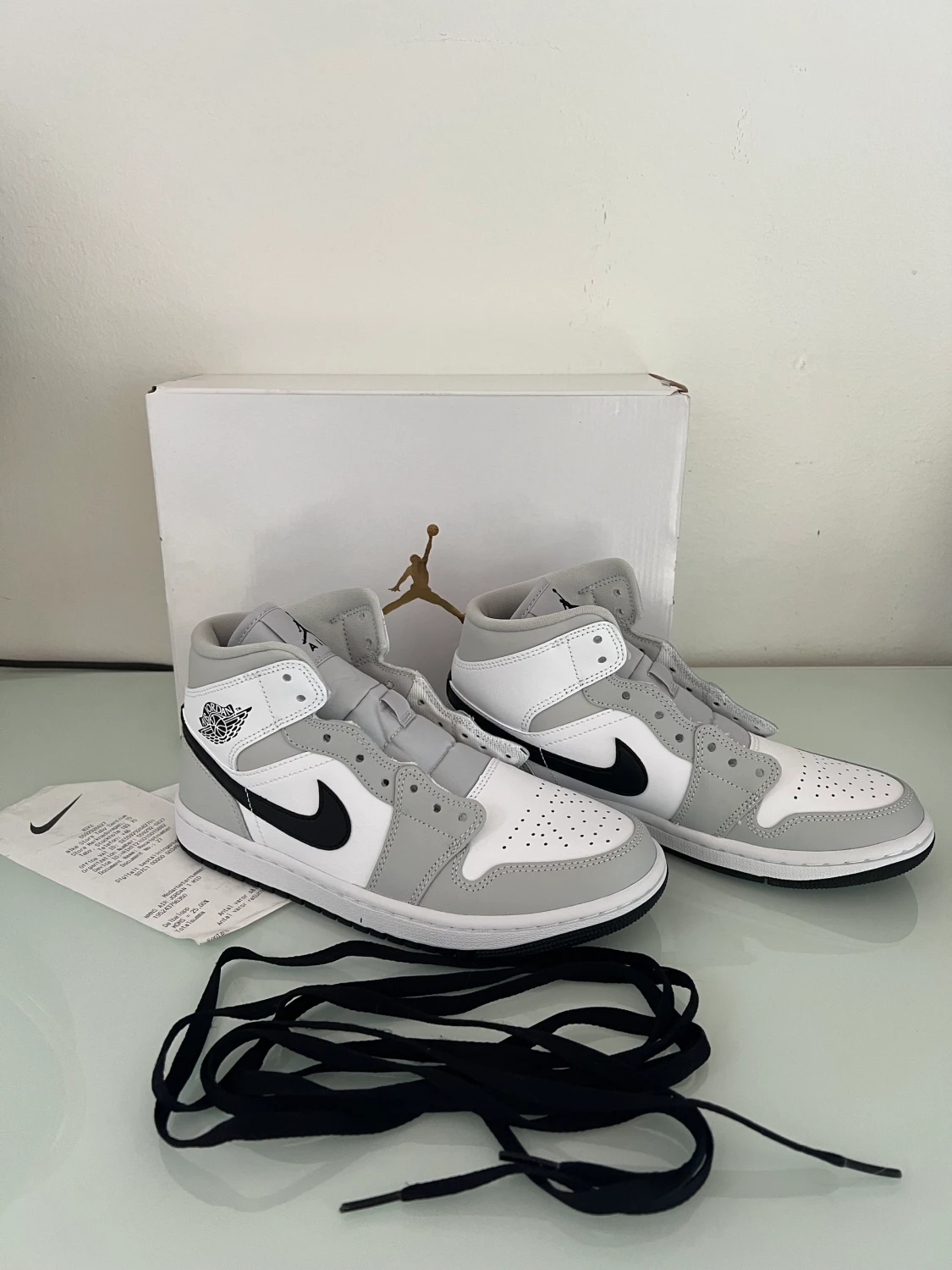 Jordan 1 Mid Grey Fog/Light Smoke