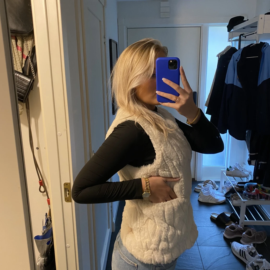 Vit päls väst - 90