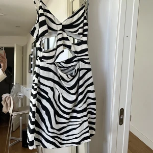 Zebra klänning  - Vit/svart zebra mönstrad klänning från Zara 🤍🖤