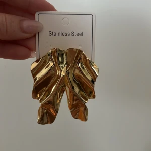 Guldiga örhängen - Fina örhängen oanvända