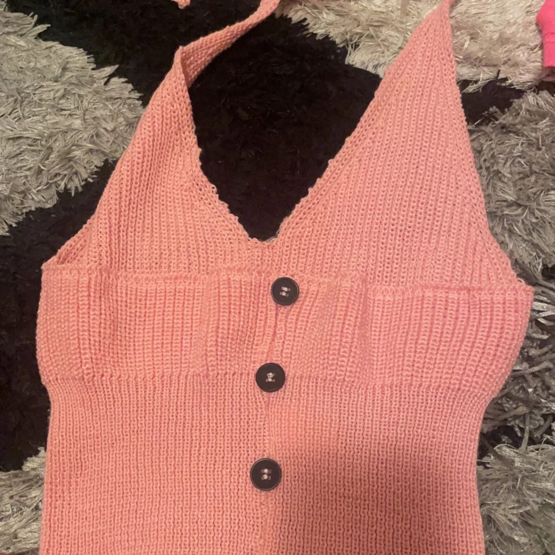 Rygglös rosa topp  - 90